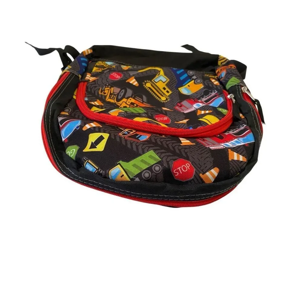 Kids Construction Truck Backpack Cartoon Boys School Utility Vehicle